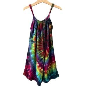 Peaceful People Rayon Tie Dye Sleeveless Cami Dress - Rainbow - 4
